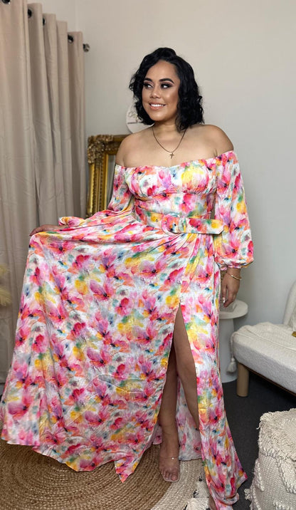 Maxi dress plus size floral 